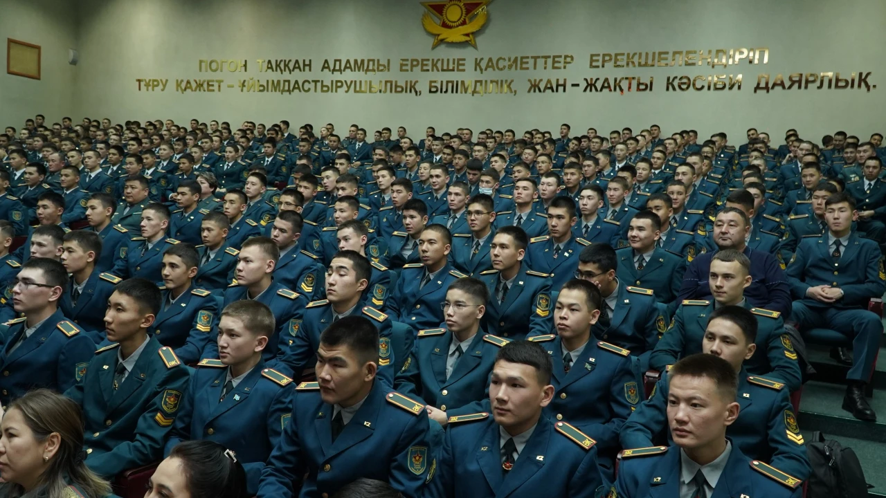 В Военном колледже имени Сагадата Нурмагамбетова открылась выездная выставка, посвященная Дню Республики